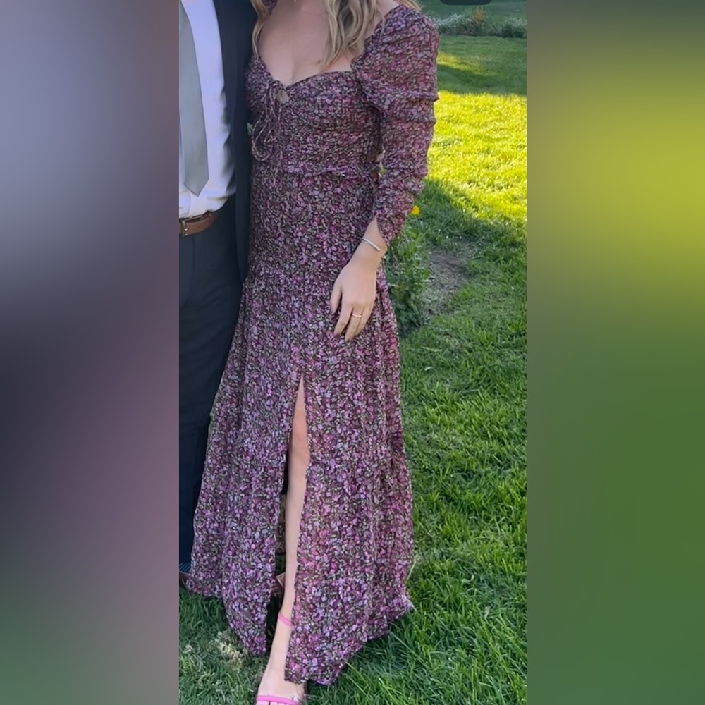 Floral Pink and Brown ASTR Dress